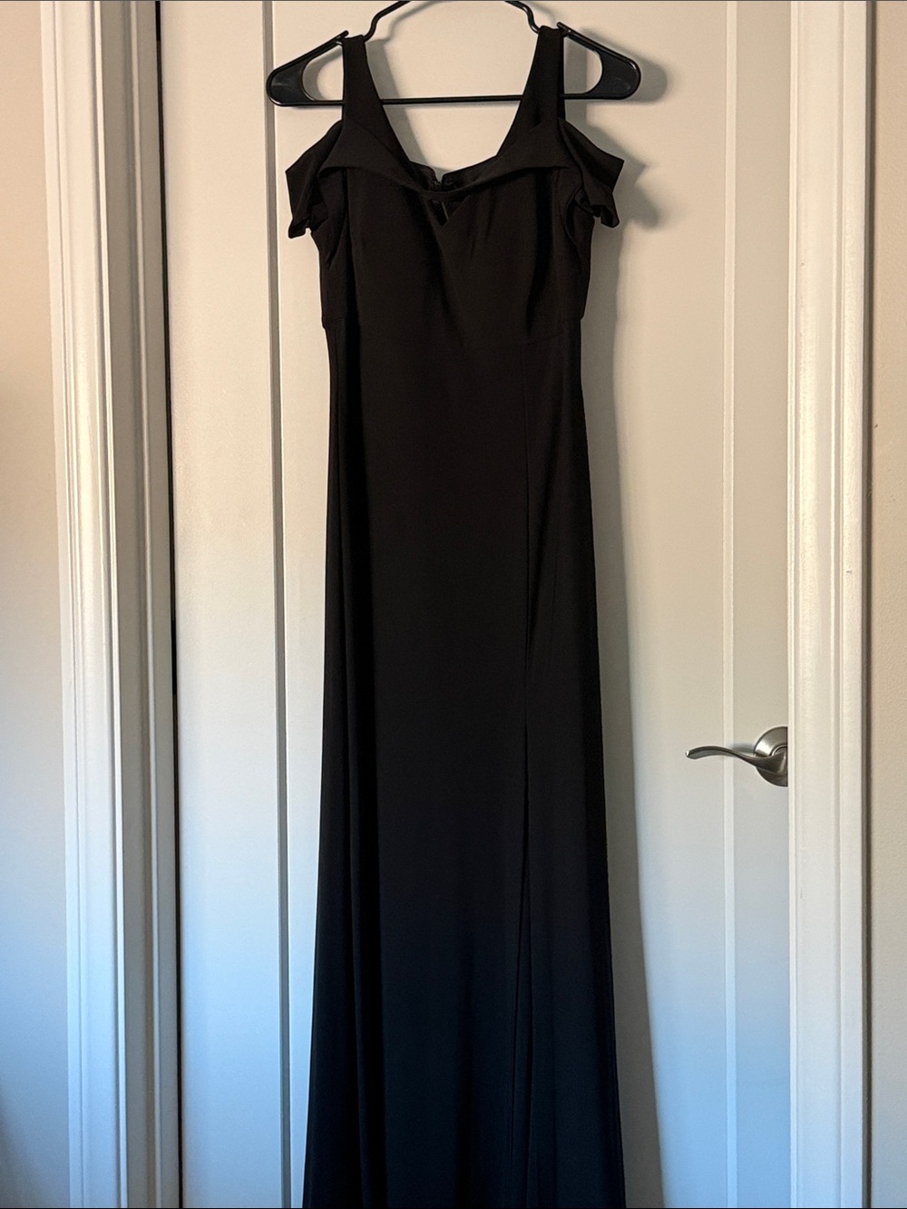 Night Way Collections Black Off-Shoulder Maxi Dress